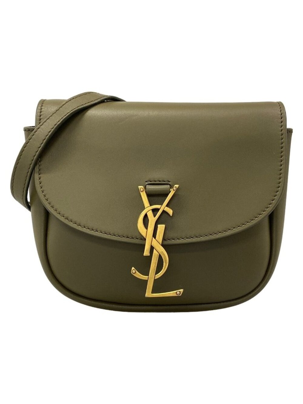 Saint Laurent Paris Shoulder Bag Khaki Leather